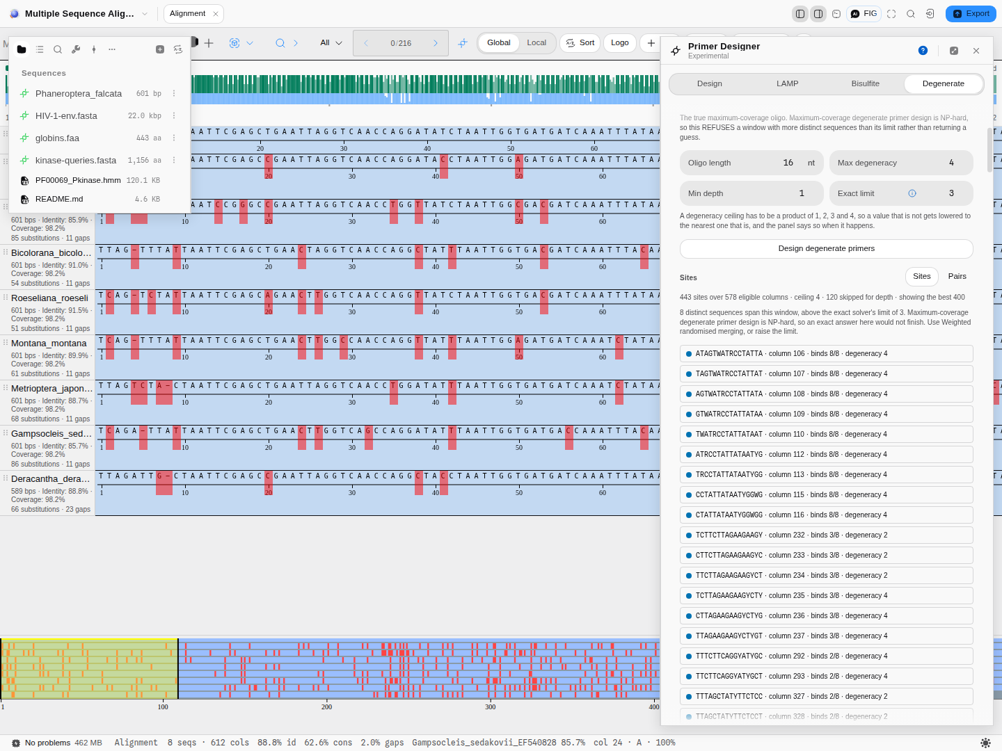 The exact solver declining the windows above its limit, alongside the ones it solved, and saying why